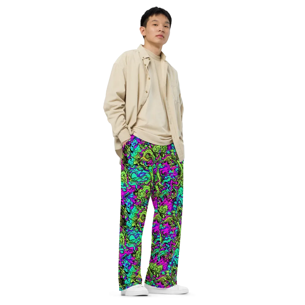 Electric Organics on Wide-Leg Pants — Right Front