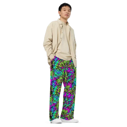Electric Organics on a Wide-Leg Pants