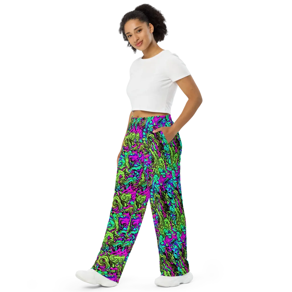 Electric Organics on Wide-Leg Pants — Left Front