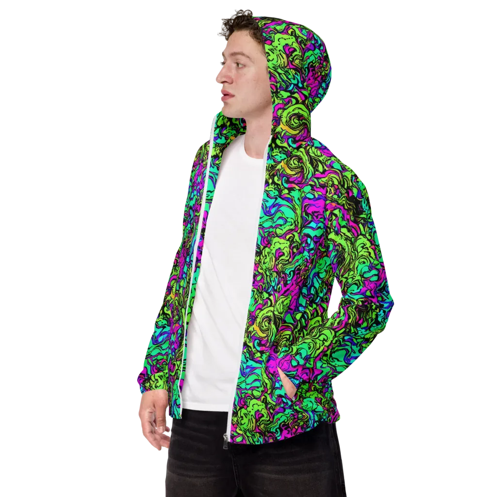 Electric Organics on Men's Windbreaker — Left Front