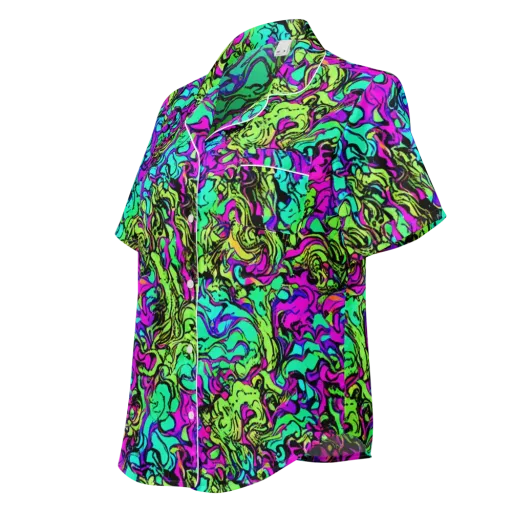 Electric Organics on a Women's Short Sleeve Pajama Top