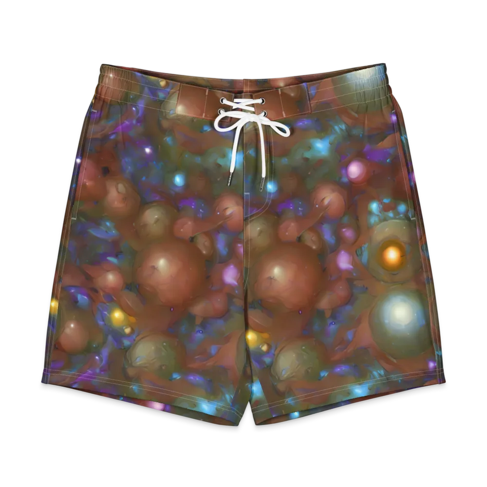 Iridescent Bloom on Men's Board Shorts — Front