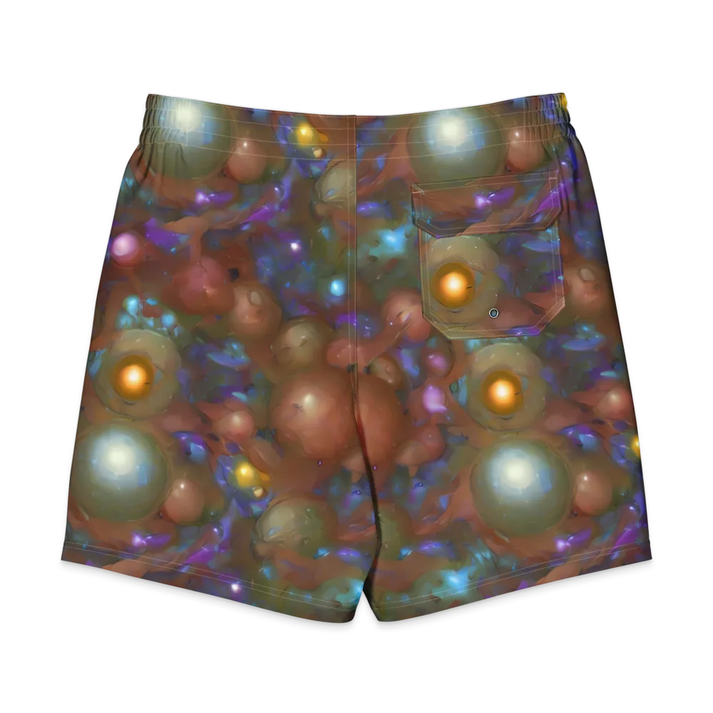 Iridescent Bloom on Men's Board Shorts — Back