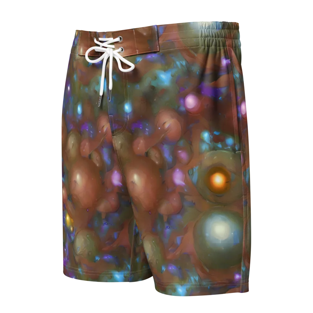 Iridescent Bloom on Men's Board Shorts — Front