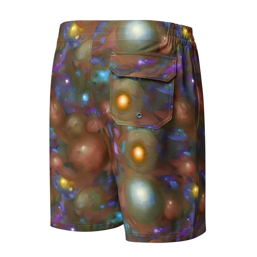 Iridescent Bloom on Men's Board Shorts — Back