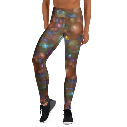 Iridescent Bloom on a Yoga Leggings