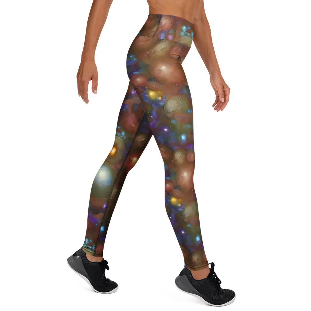 Iridescent Bloom on Yoga Leggings — Right