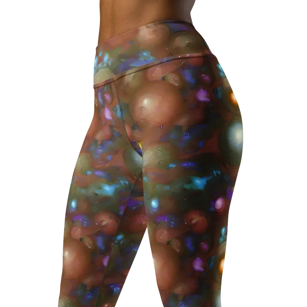 Iridescent Bloom on Yoga Leggings — Left Front