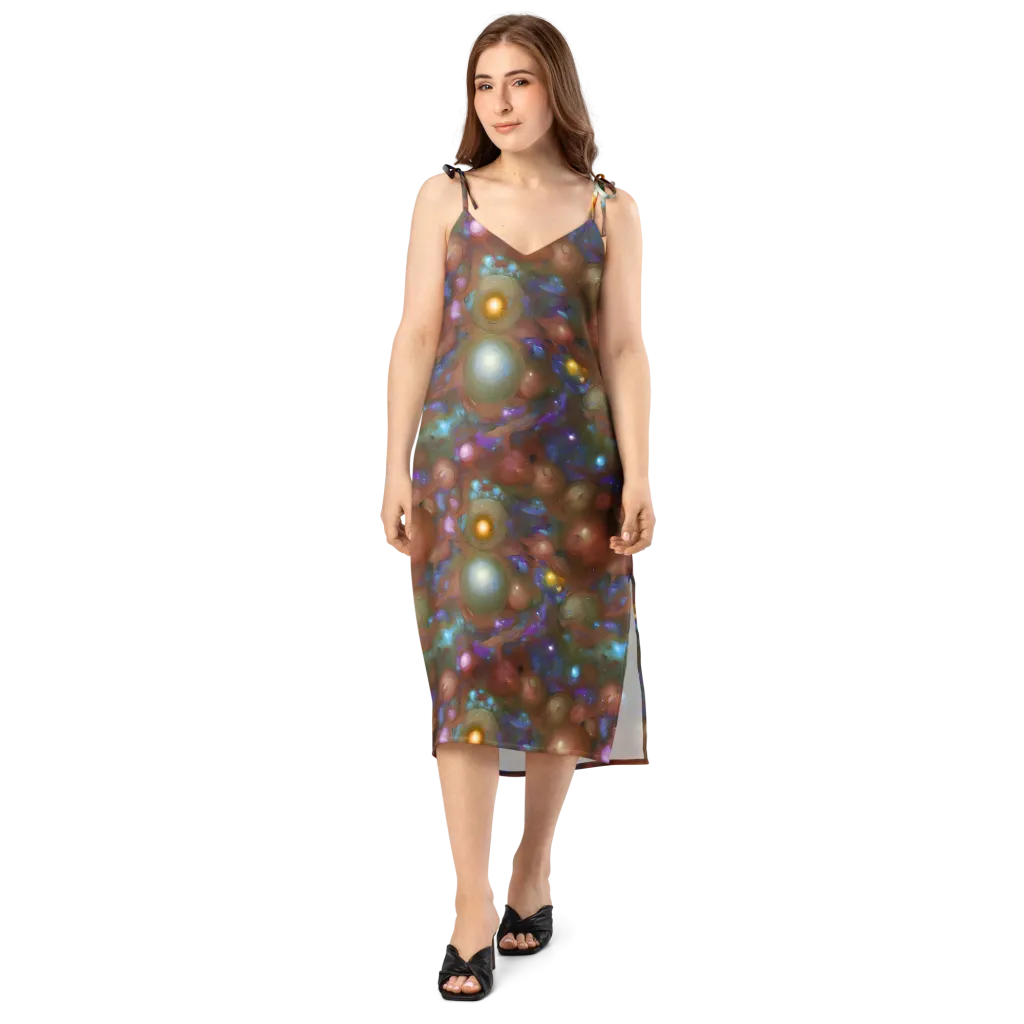 Iridescent Bloom on Slip Dress — Front