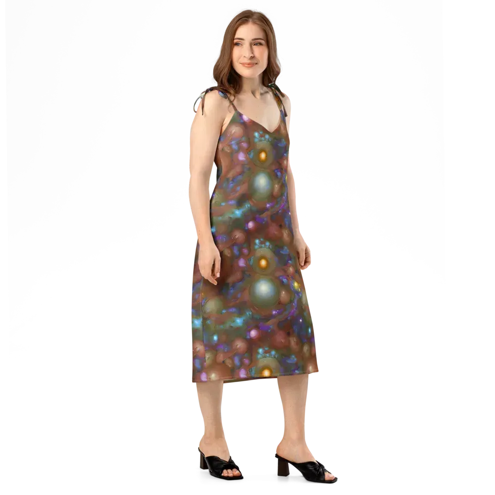 Iridescent Bloom on Slip Dress — Right Front