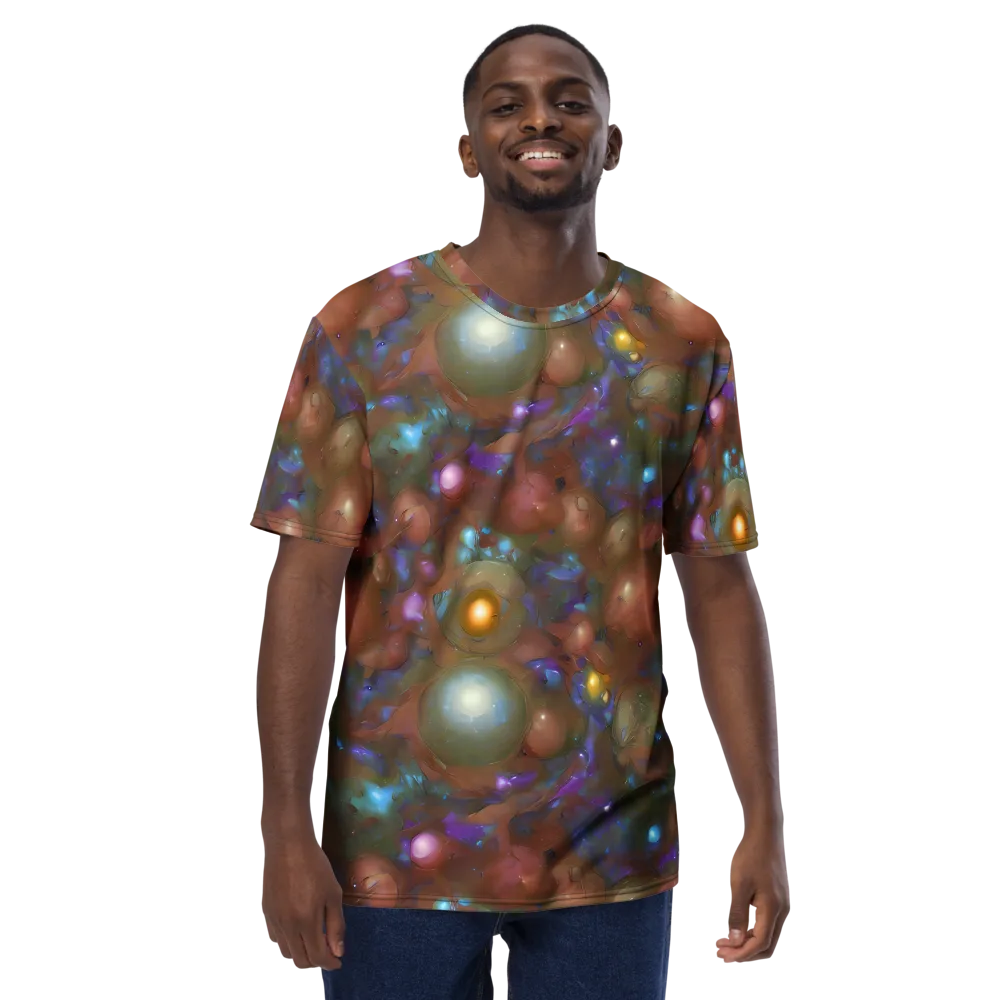 Iridescent Bloom on Men's Crew Neck T-Shirt — Front