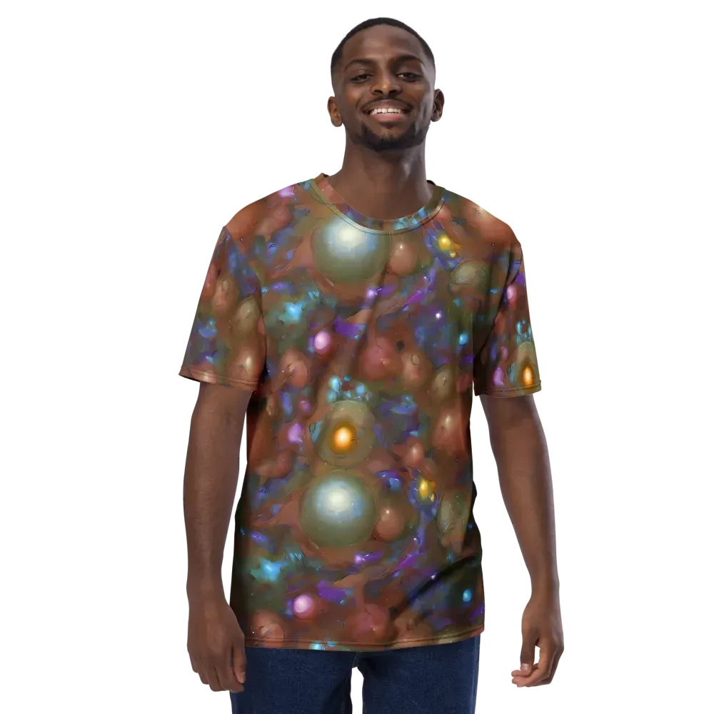 Iridescent Bloom on Men's Crew Neck T-Shirt — Front