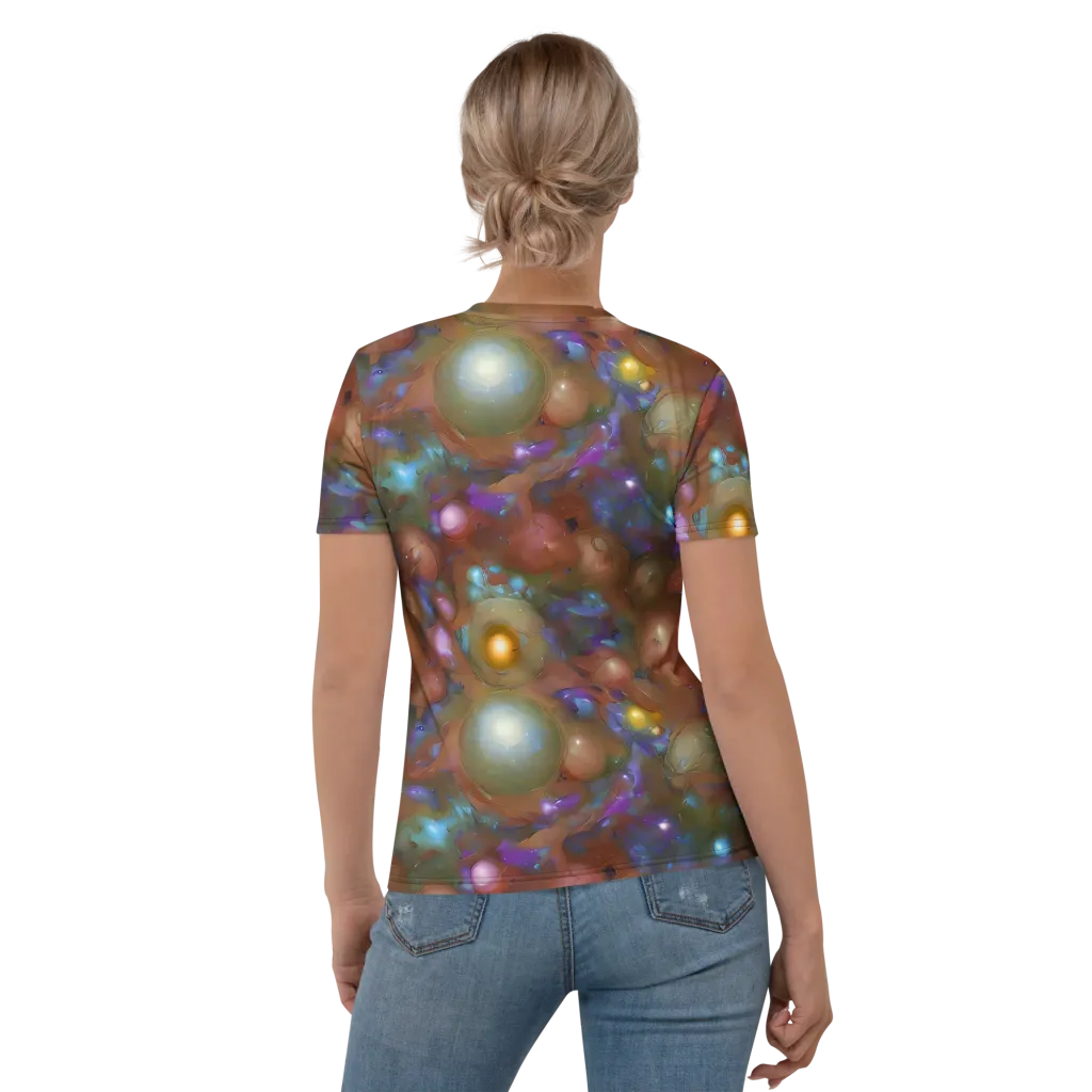 Iridescent Bloom on Women's Crew Neck T-Shirt — Back