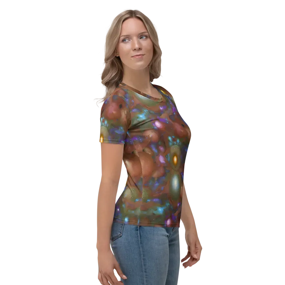 Iridescent Bloom on Women's Crew Neck T-Shirt — Right