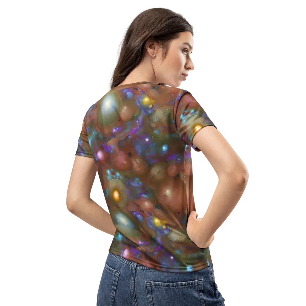 Iridescent Bloom on Women's Crew Neck T-Shirt — Back