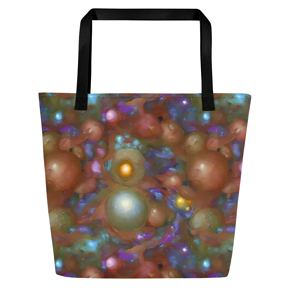 Iridescent Bloom on Large Tote Bag W/ Pocket — Front