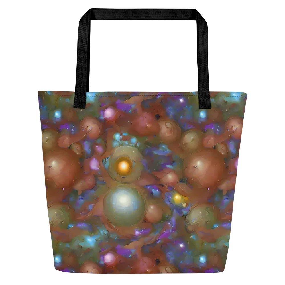 Iridescent Bloom on Large Tote Bag W/ Pocket — Front