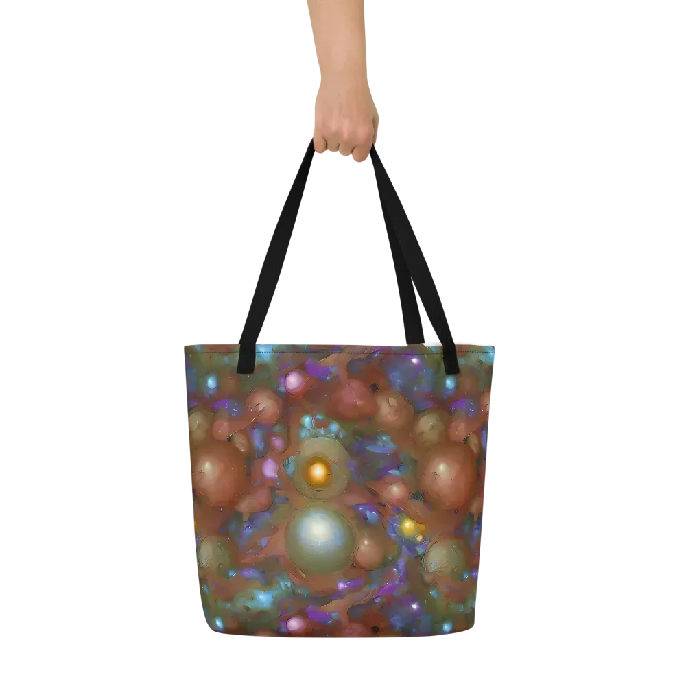Iridescent Bloom on Large Tote Bag W/ Pocket — Front