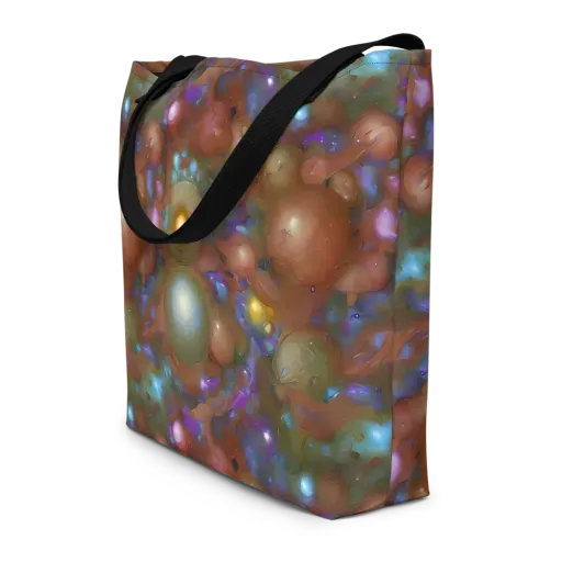 Iridescent Bloom on a Large Tote Bag W/ Pocket