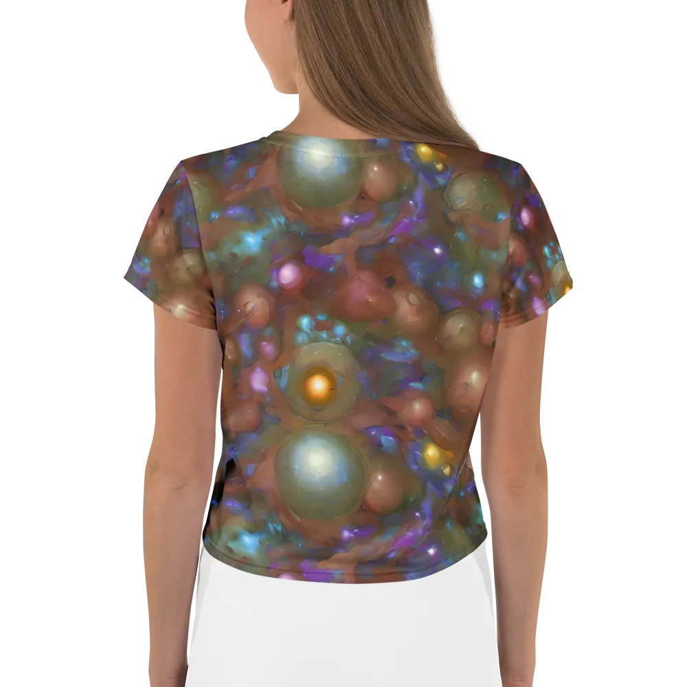 Iridescent Bloom on Crop Tee — Back