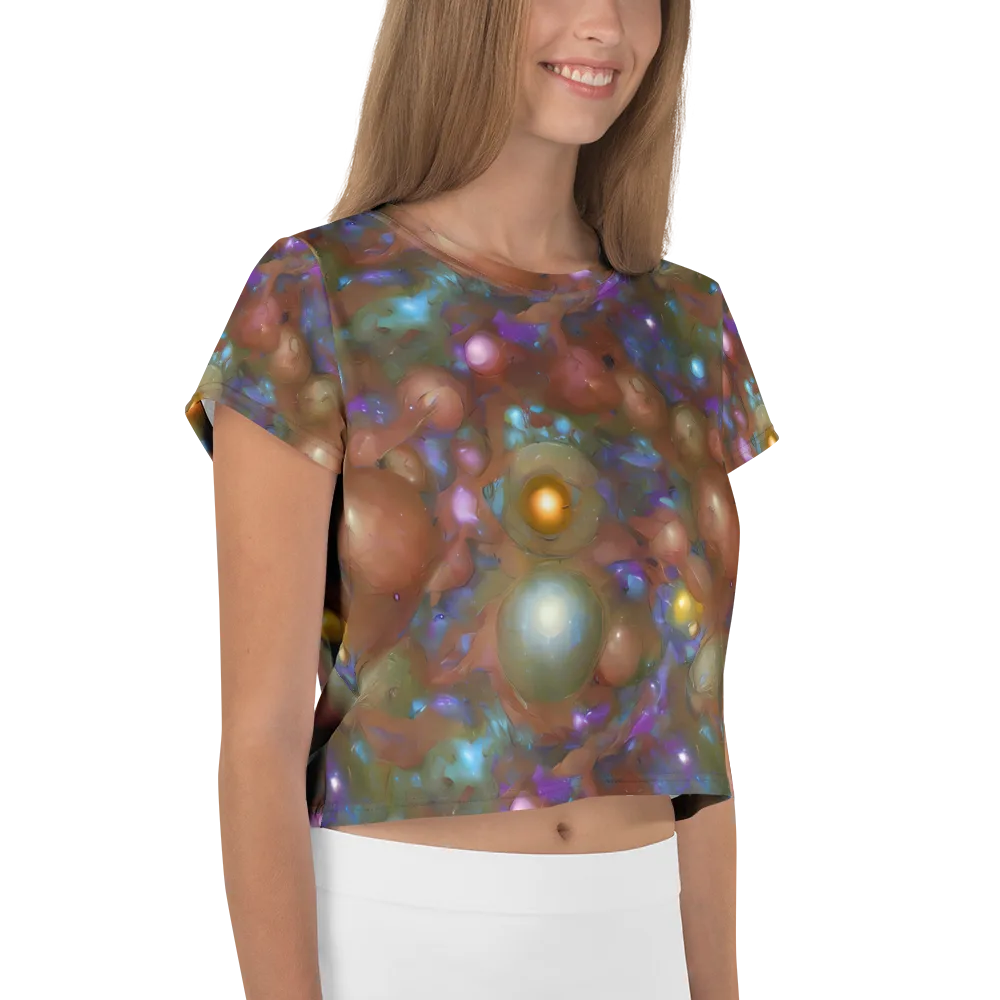 Iridescent Bloom on Crop Tee — Right
