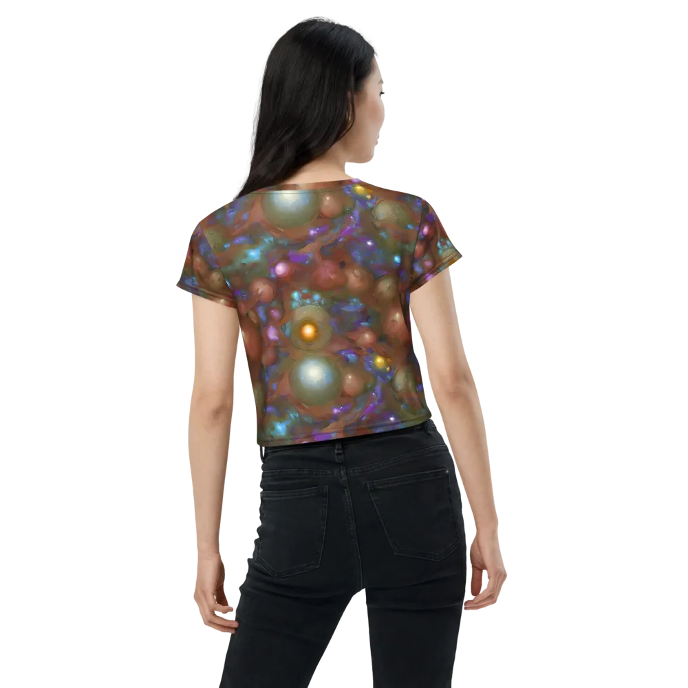 Iridescent Bloom on Crop Tee — Back