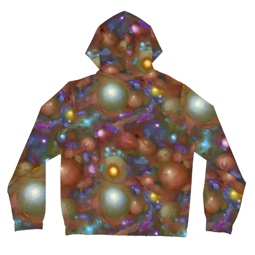 Iridescent Bloom on Women's Full-Zip Hoodie — Back