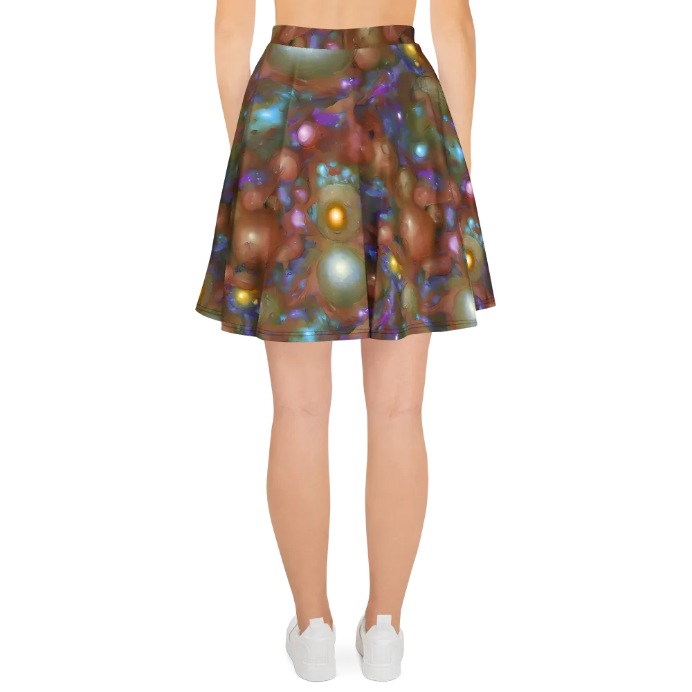 Iridescent Bloom on Skater Skirt — Back
