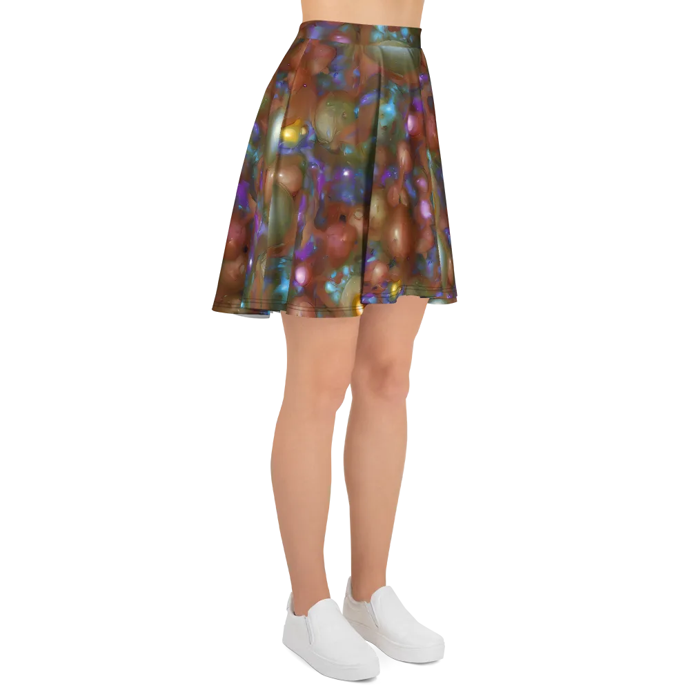 Iridescent Bloom on Skater Skirt — Right