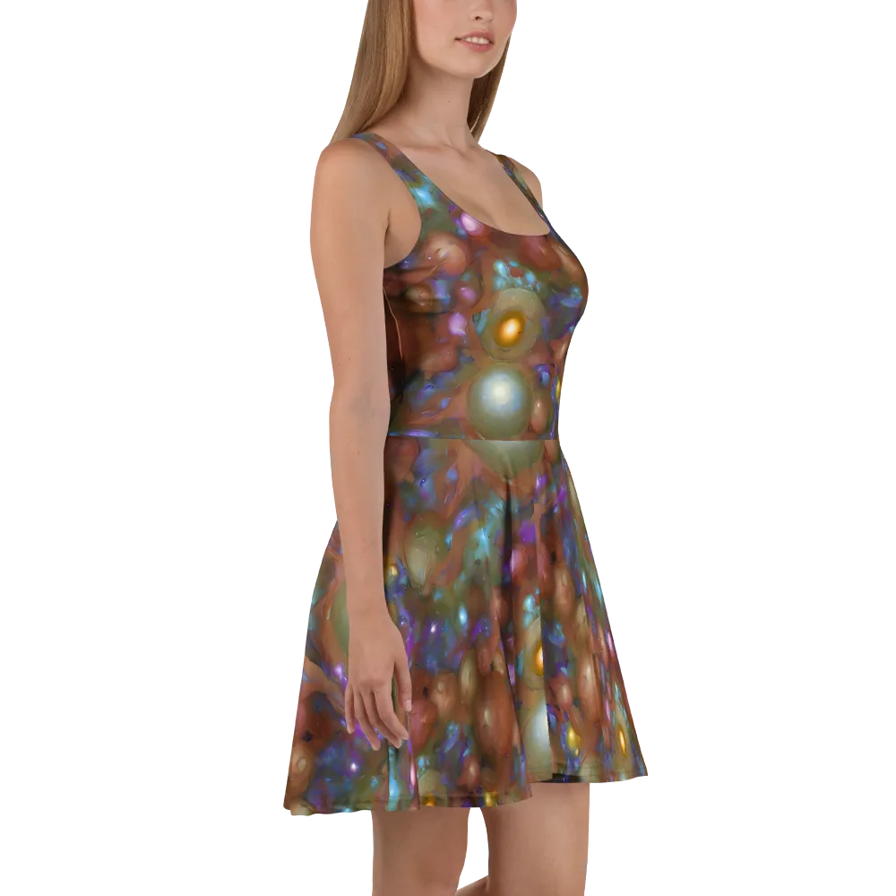 Iridescent Bloom on Skater Dress — Right