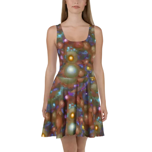 Iridescent Bloom on a Skater Dress