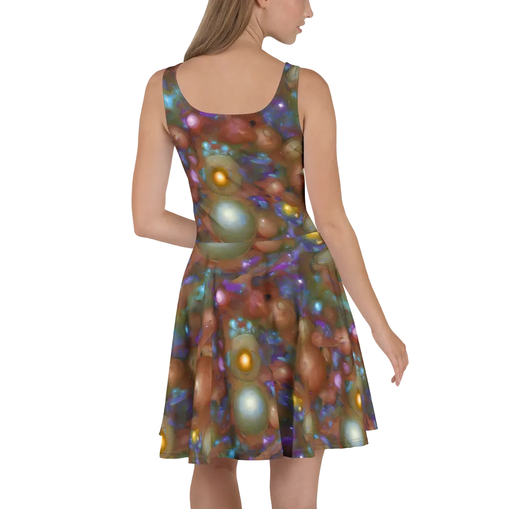 Iridescent Bloom on Skater Dress — Back