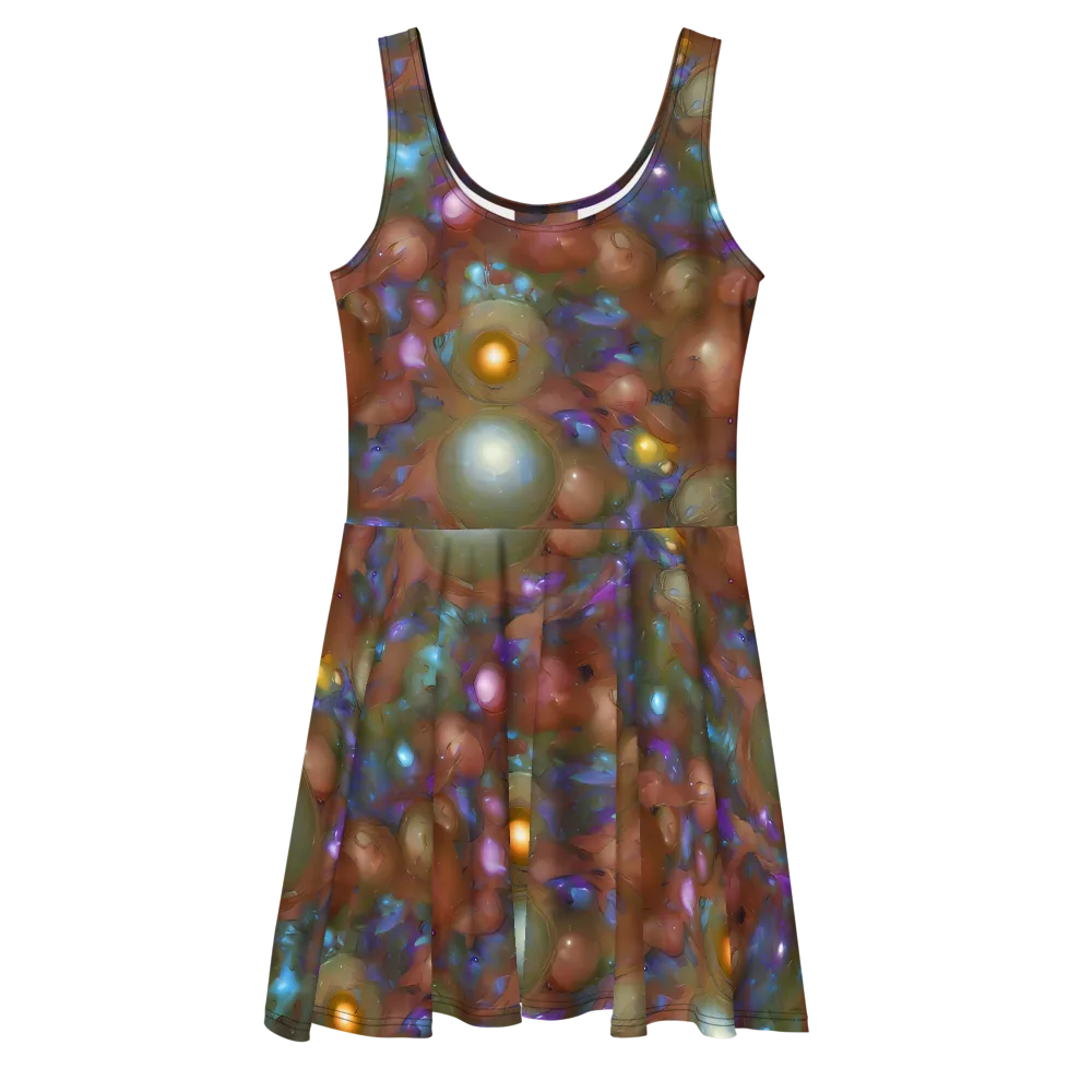 Iridescent Bloom on Skater Dress — Front