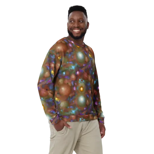Iridescent Bloom on a Sweatshirt