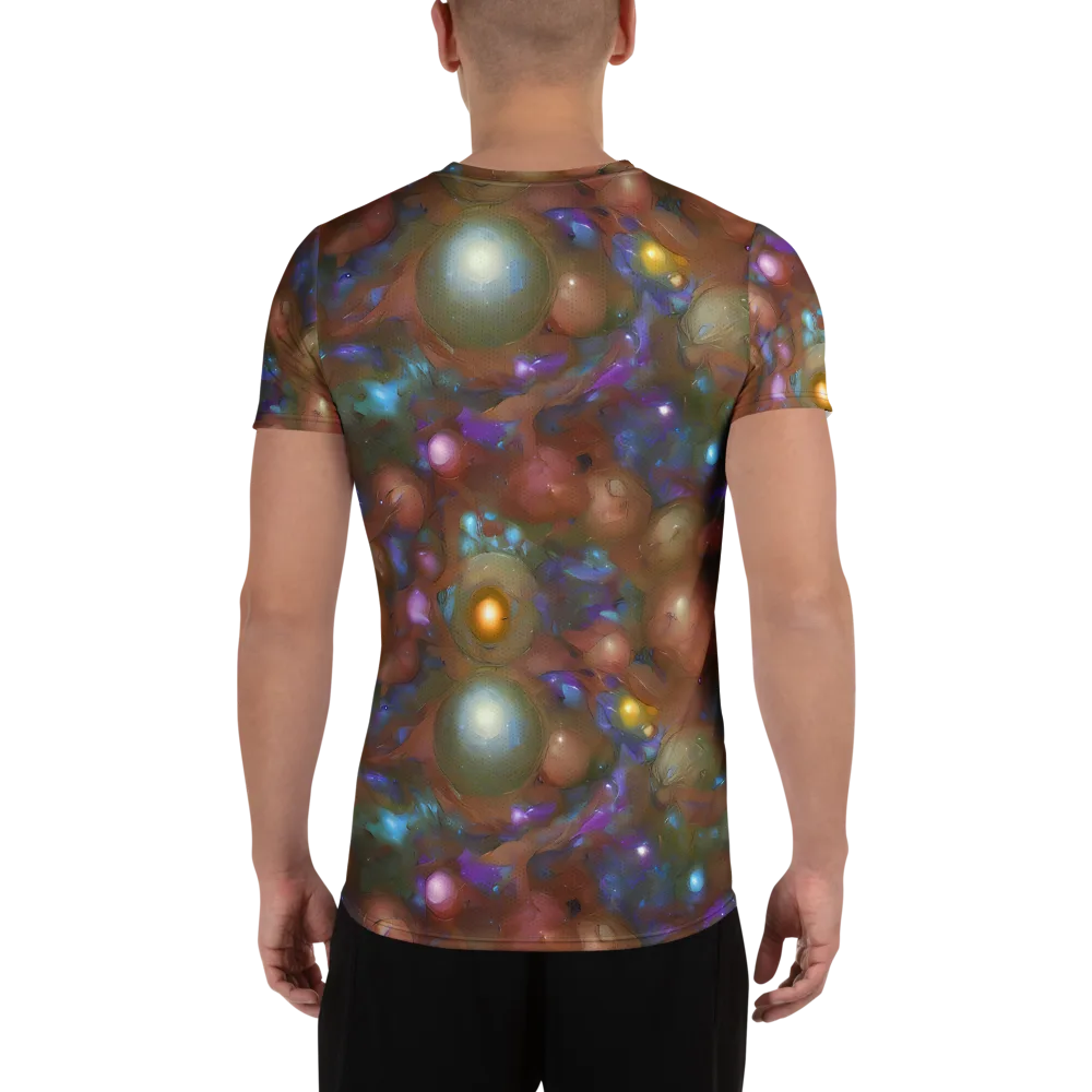 Iridescent Bloom on Men's Athletic T-Shirt — Back