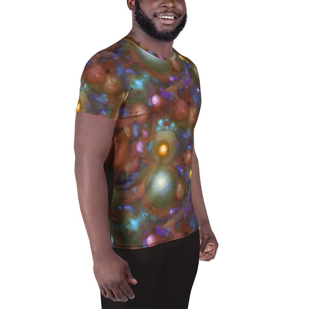 Iridescent Bloom on Men's Athletic T-Shirt — Right