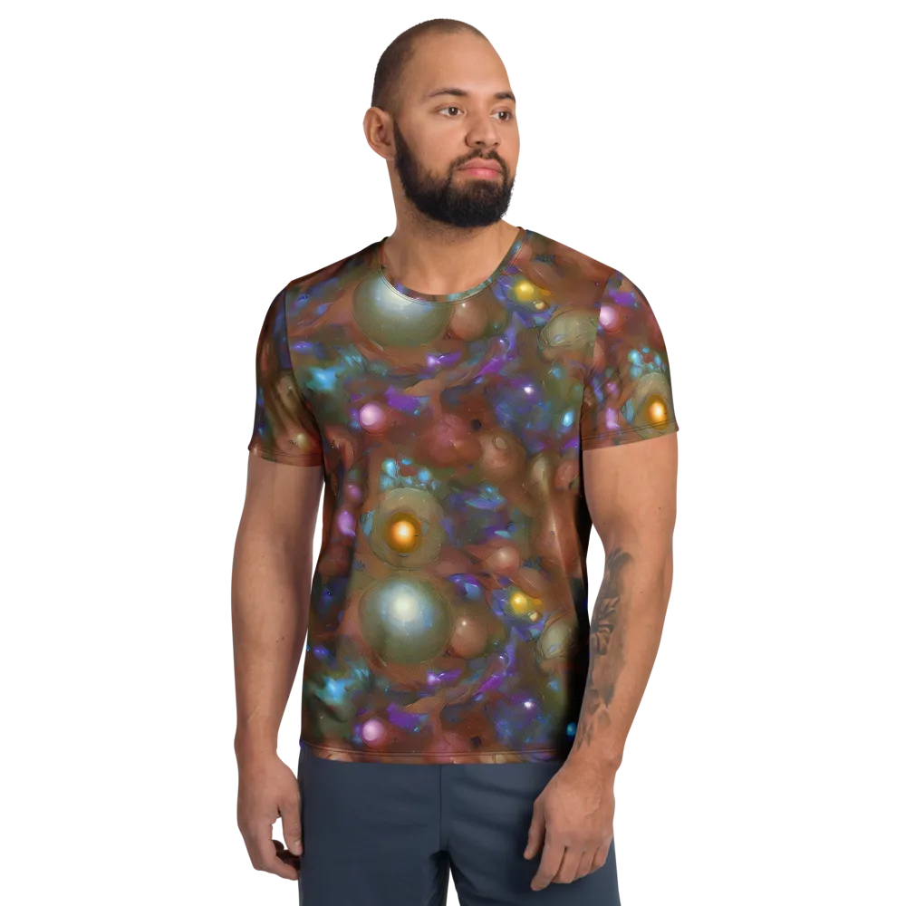 Iridescent Bloom on Men's Athletic T-Shirt — Front