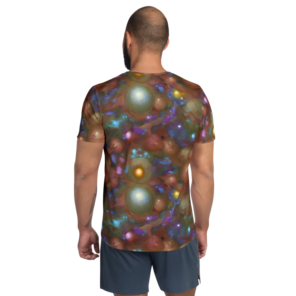 Iridescent Bloom on Men's Athletic T-Shirt — Back