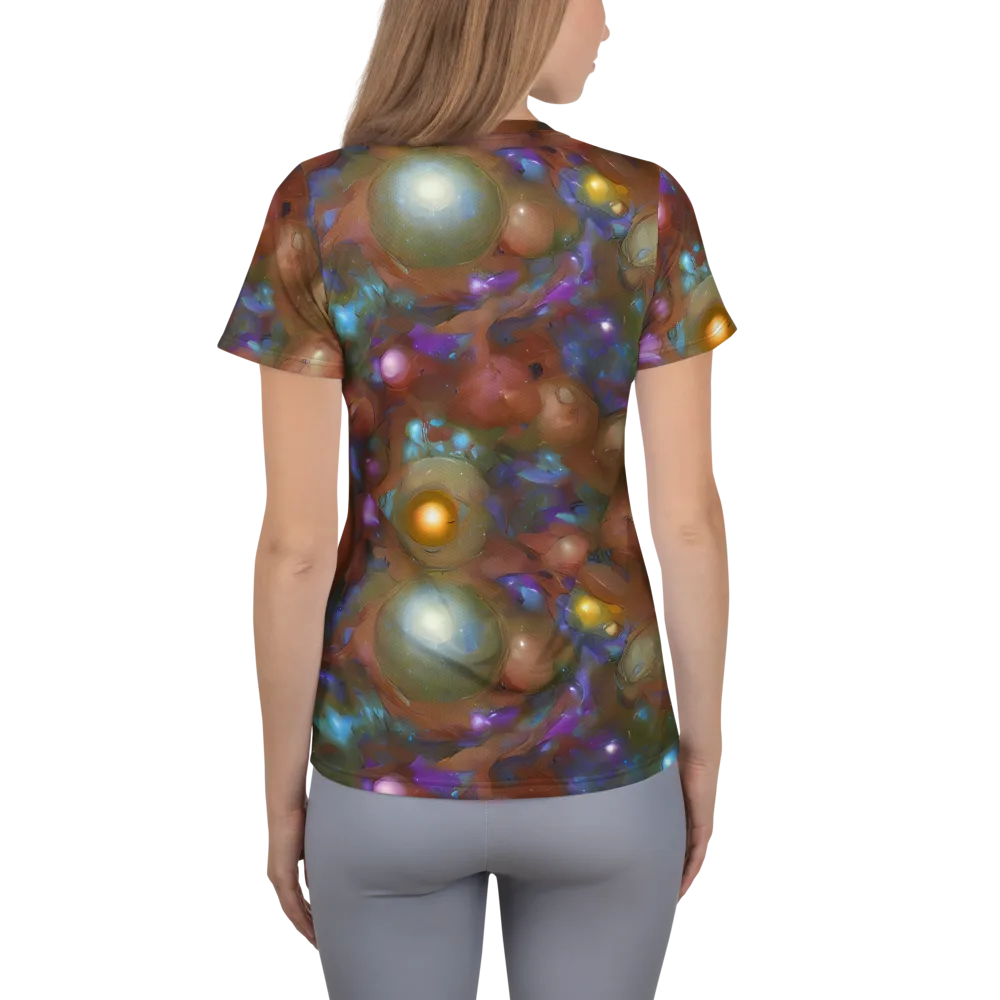Iridescent Bloom on Women's Athletic T-Shirt — Back