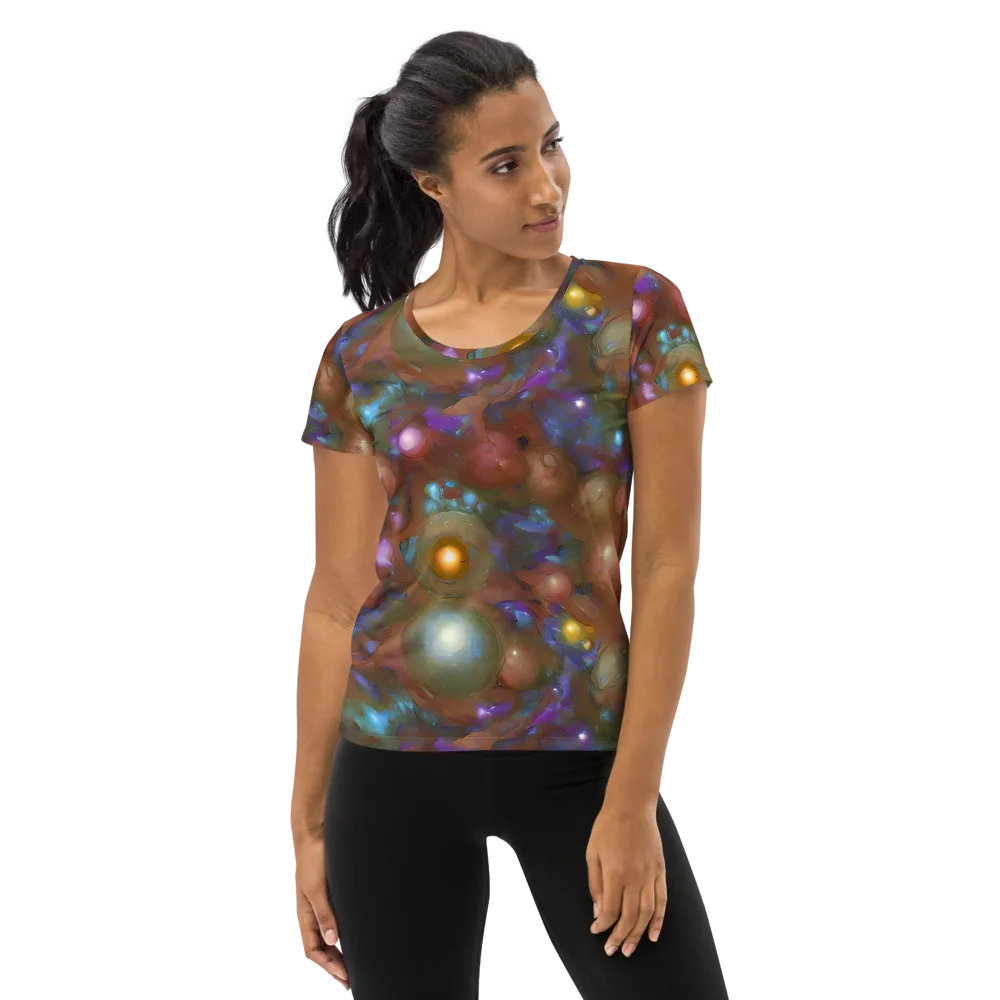 Iridescent Bloom on Women's Athletic T-Shirt — Front