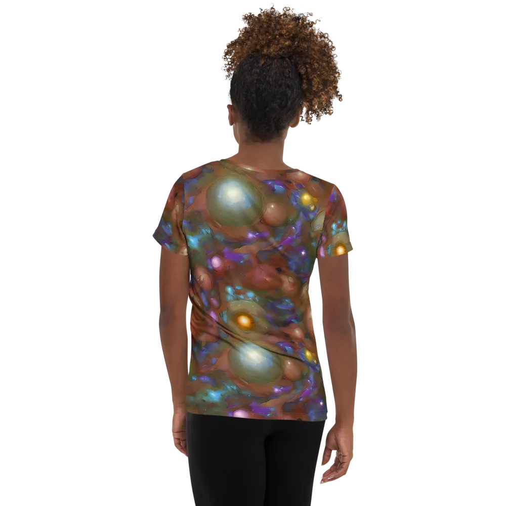 Iridescent Bloom on Women's Athletic T-Shirt — Back
