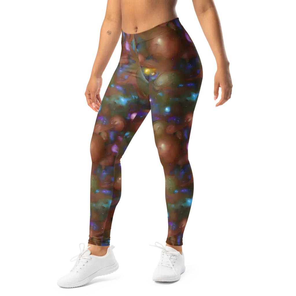 Iridescent Bloom on Leggings — Left Front