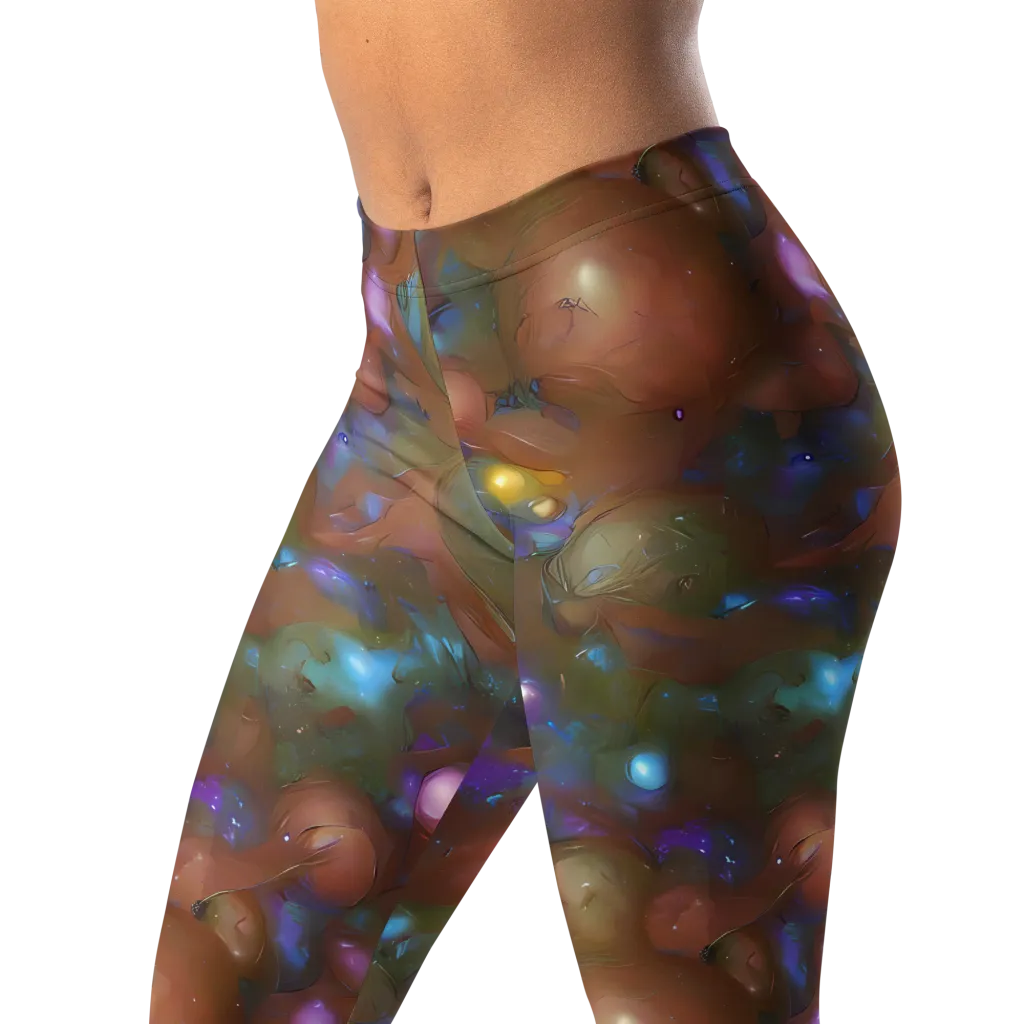 Iridescent Bloom on Leggings — Left Front