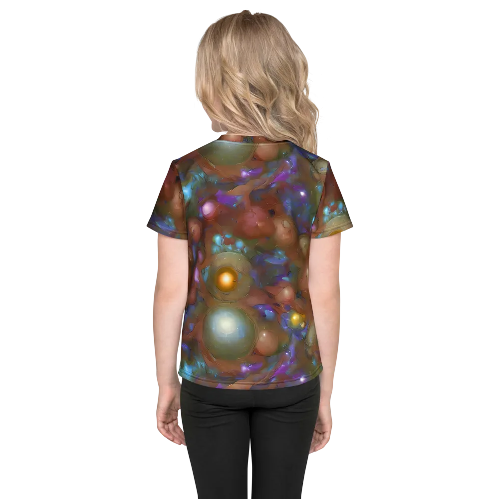 Iridescent Bloom on Kids Crew Neck T-Shirt — Back