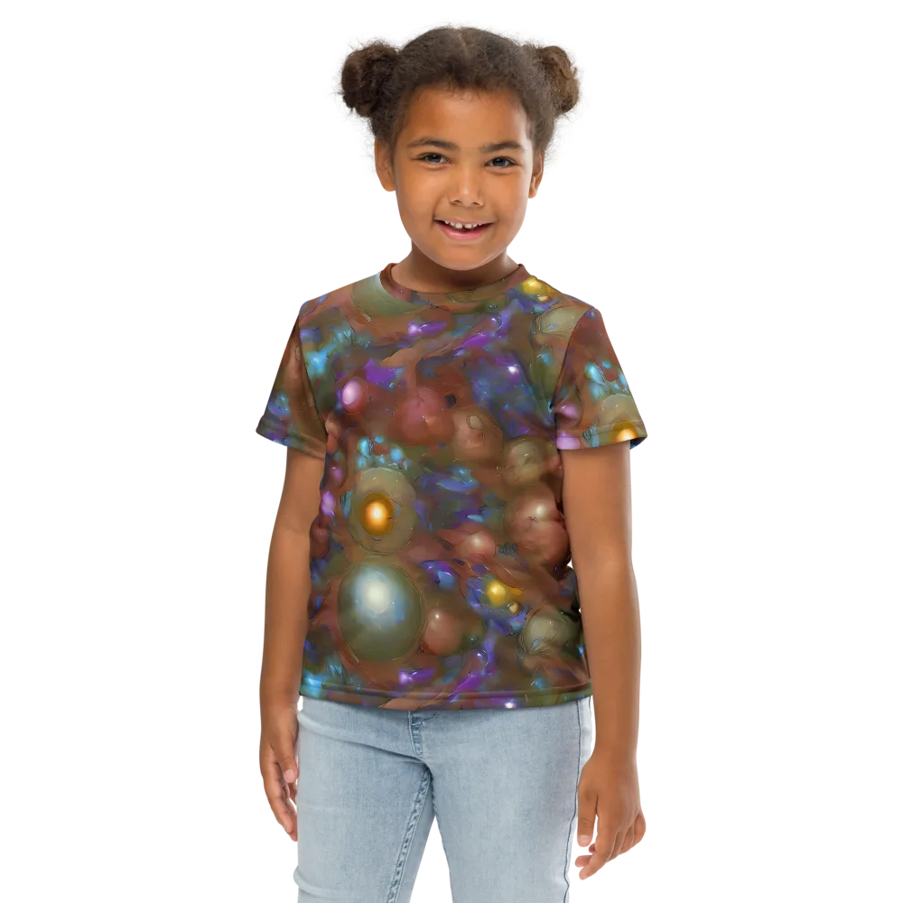 Iridescent Bloom on Kids Crew Neck T-Shirt — Front