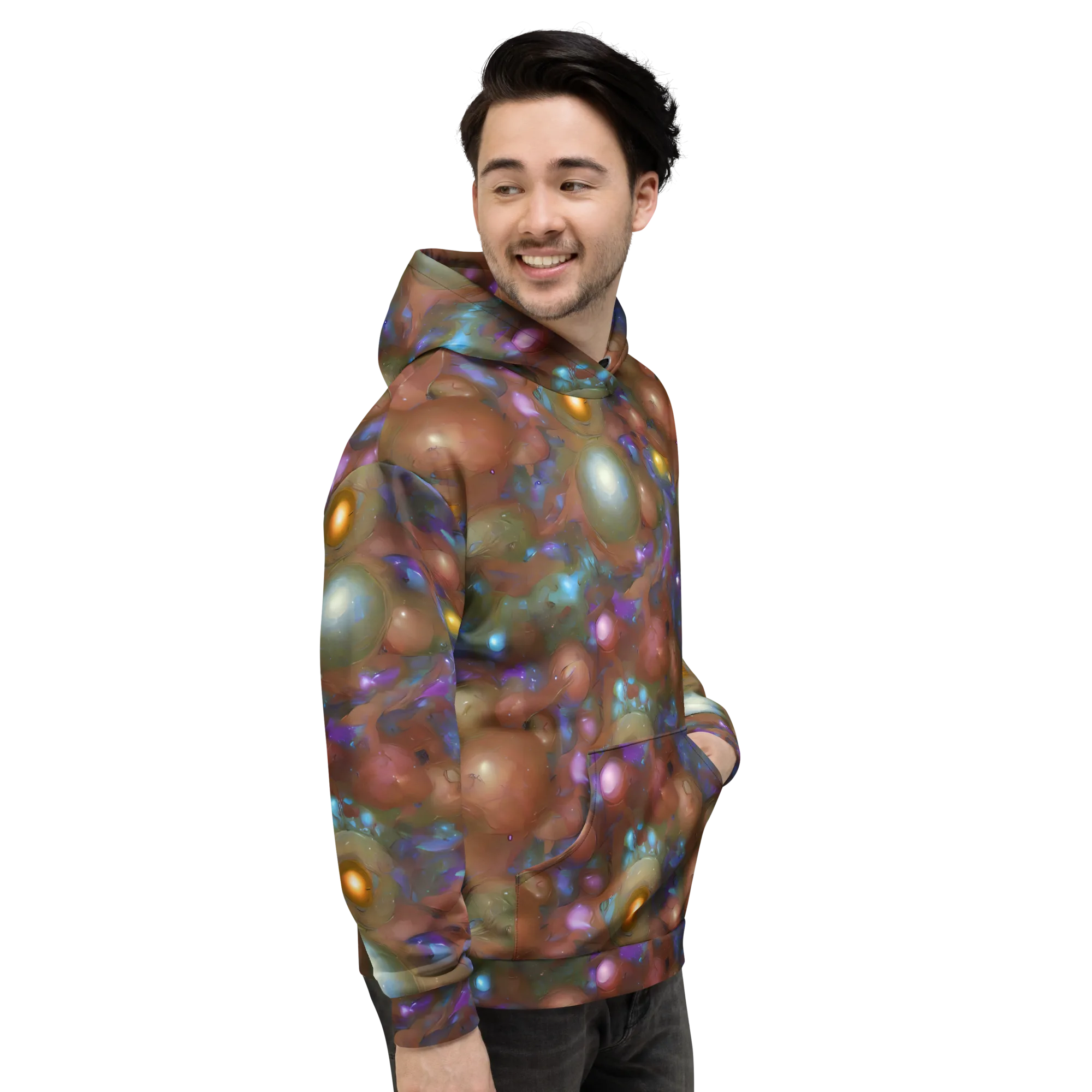 Iridescent Bloom on Hoodie — Right