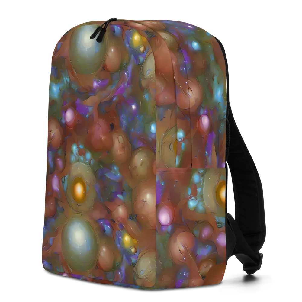 Iridescent Bloom on Minimalist Backpack — Left