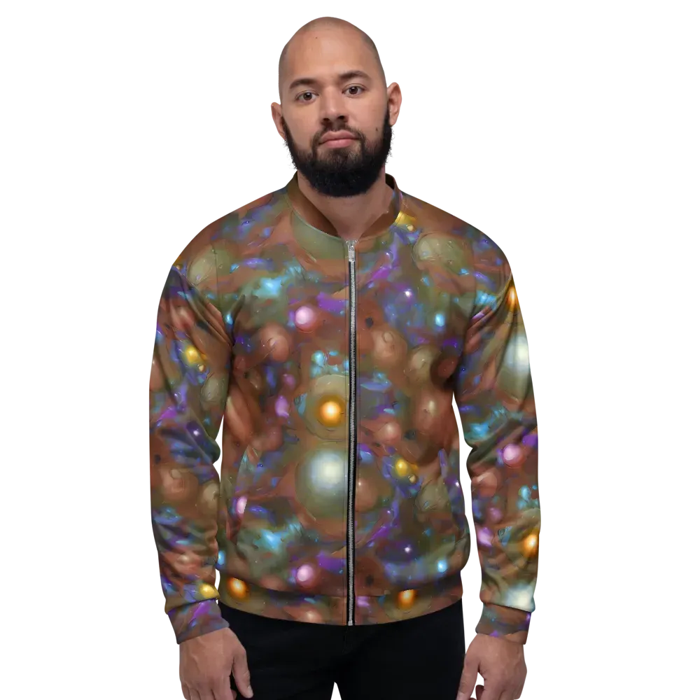 Iridescent Bloom on Bomber Jacket — Front