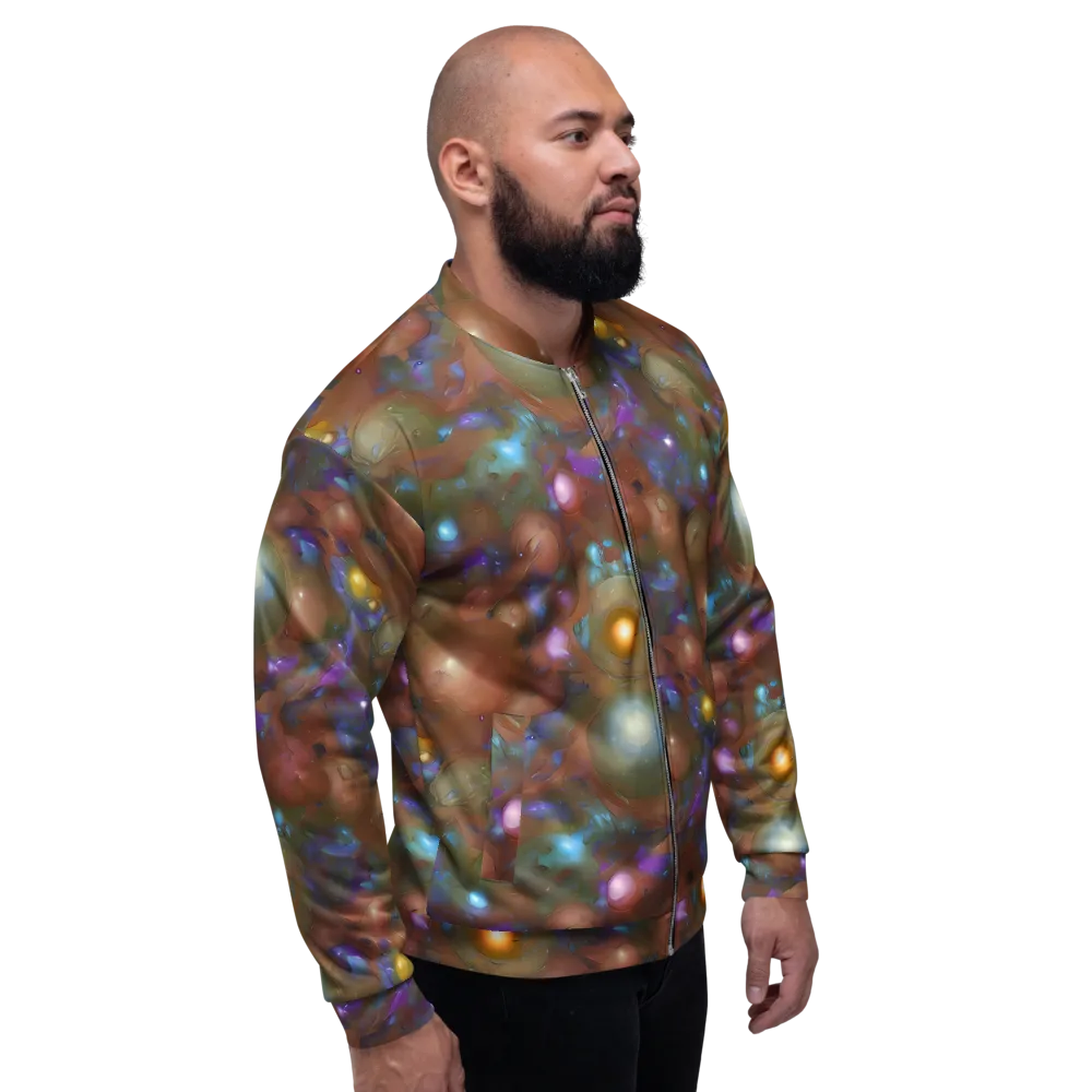 Iridescent Bloom on Bomber Jacket — Right
