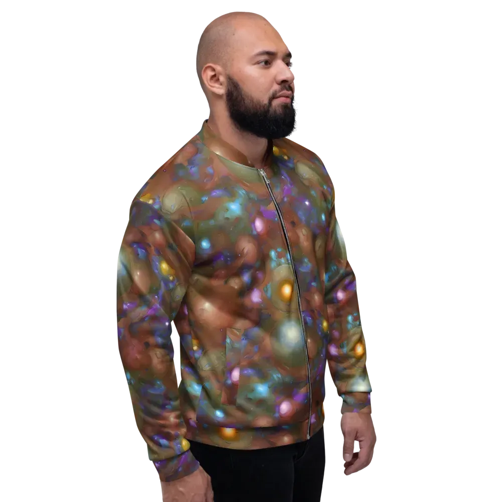 Iridescent Bloom on Bomber Jacket — Right